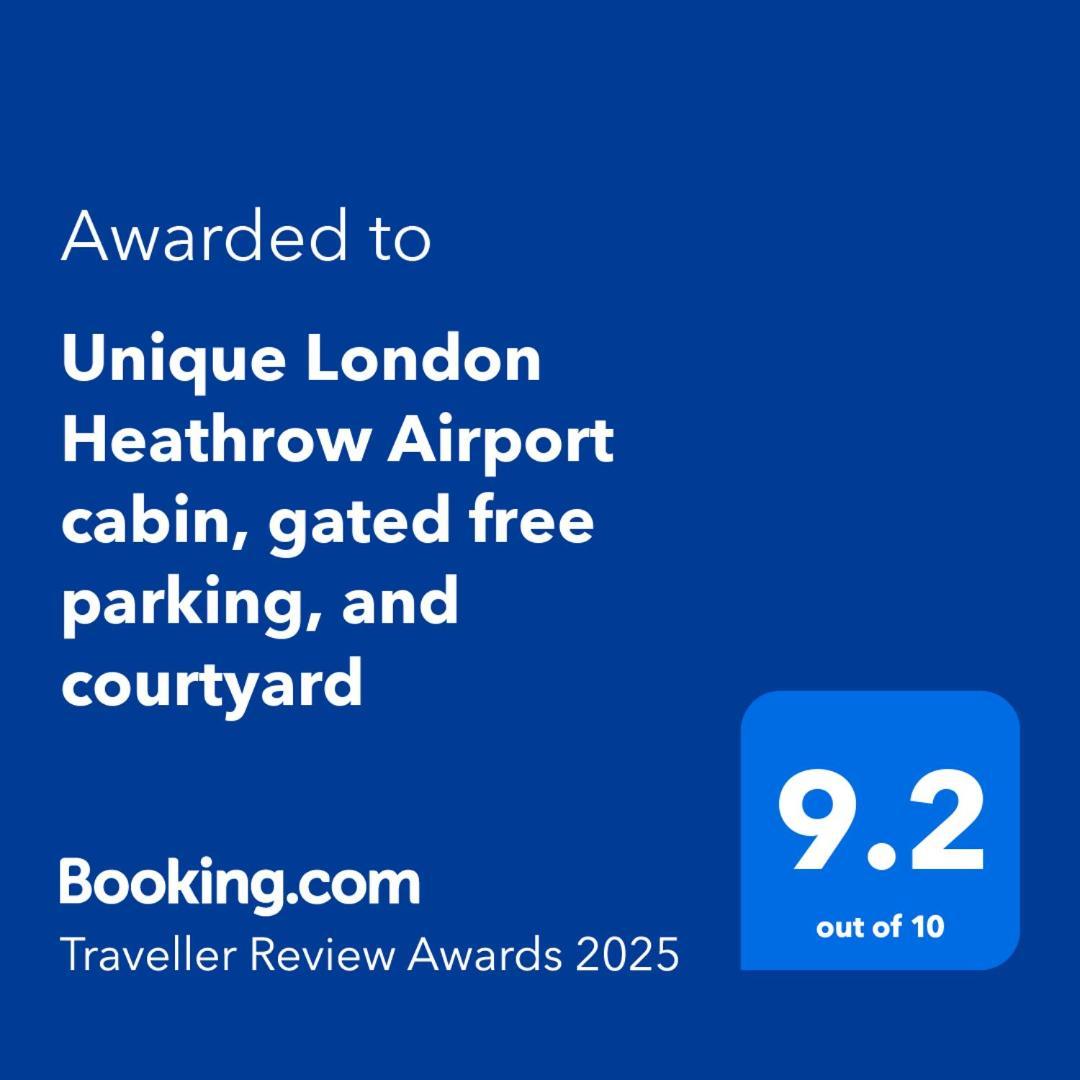Unique London Heathrow Airport Cabin, Gated Free Parking, And Courtyard